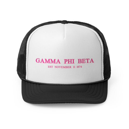 "Gamma Phi Beta" Sorority Trucker Cap