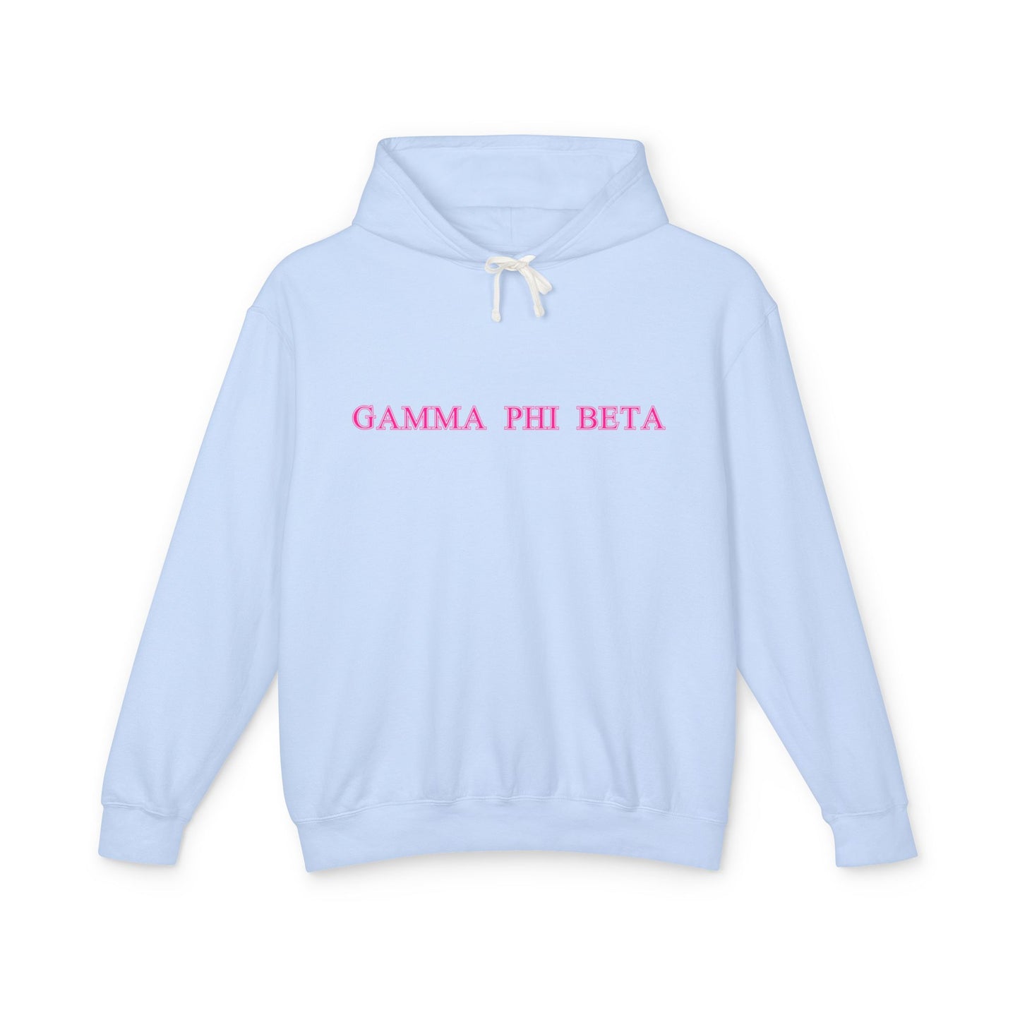 "Gamma Phi Beta" Lightweight Hooded Sweatshirt