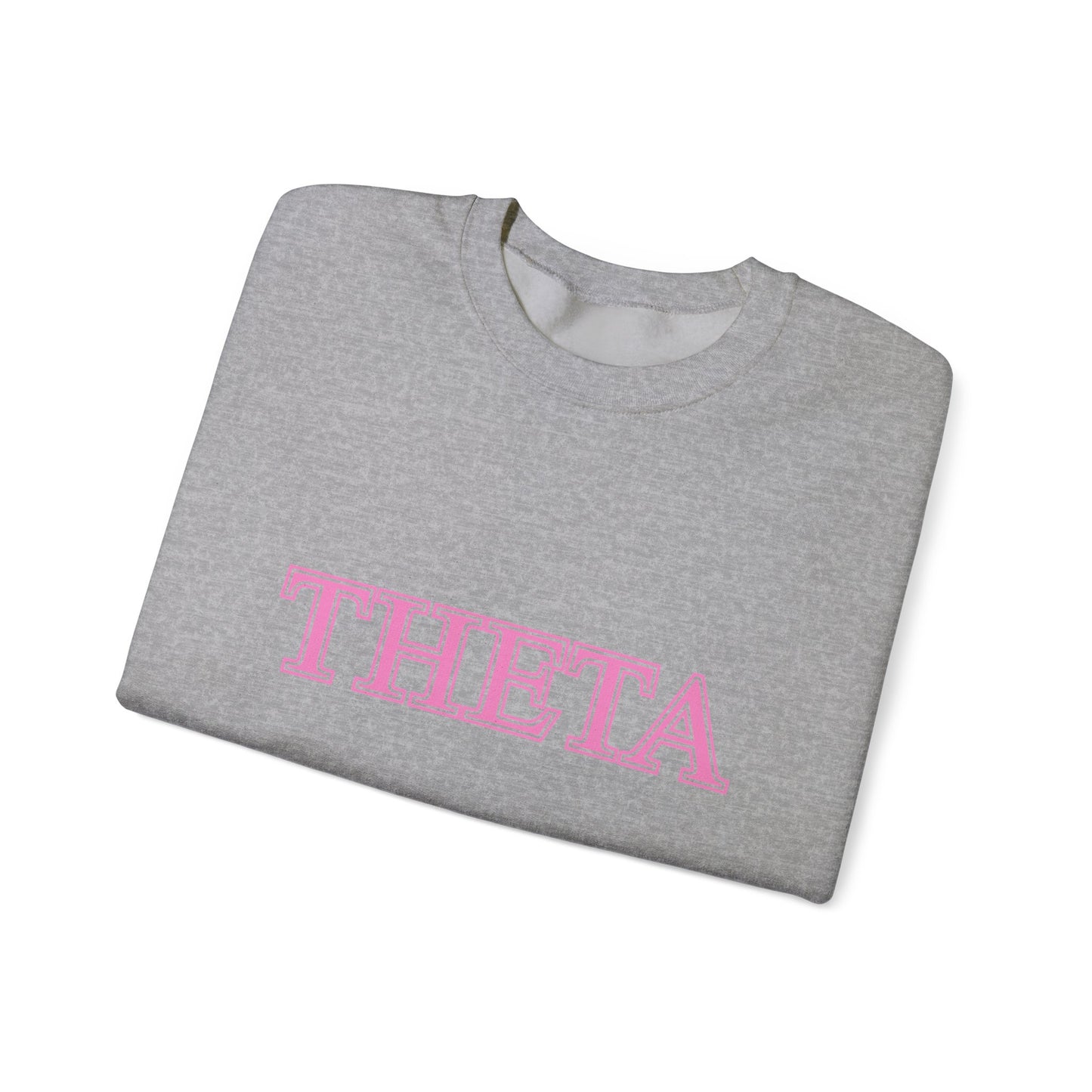 "Theta" Cute PINK Heavy Blend™ Crewneck Sweatshirt