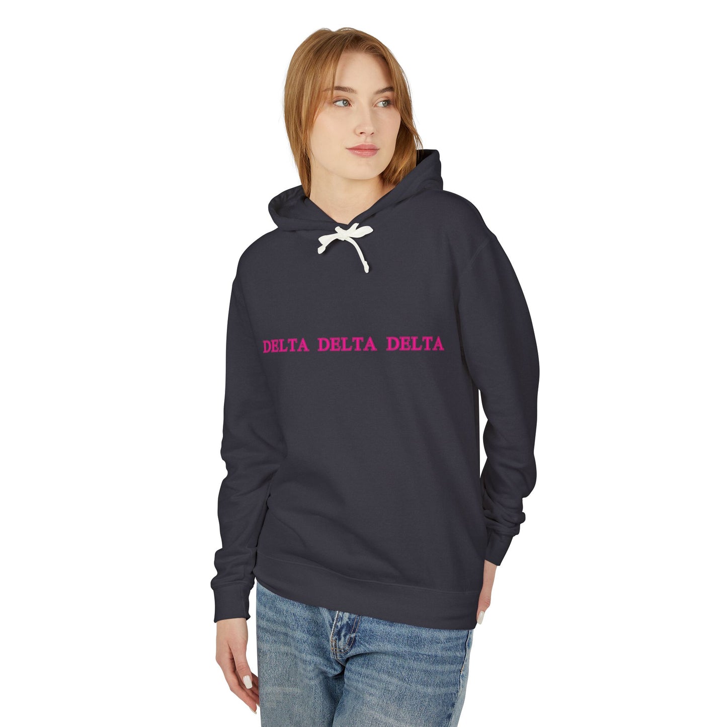 "Tri Delta" Lightweight Hooded Sweatshirt