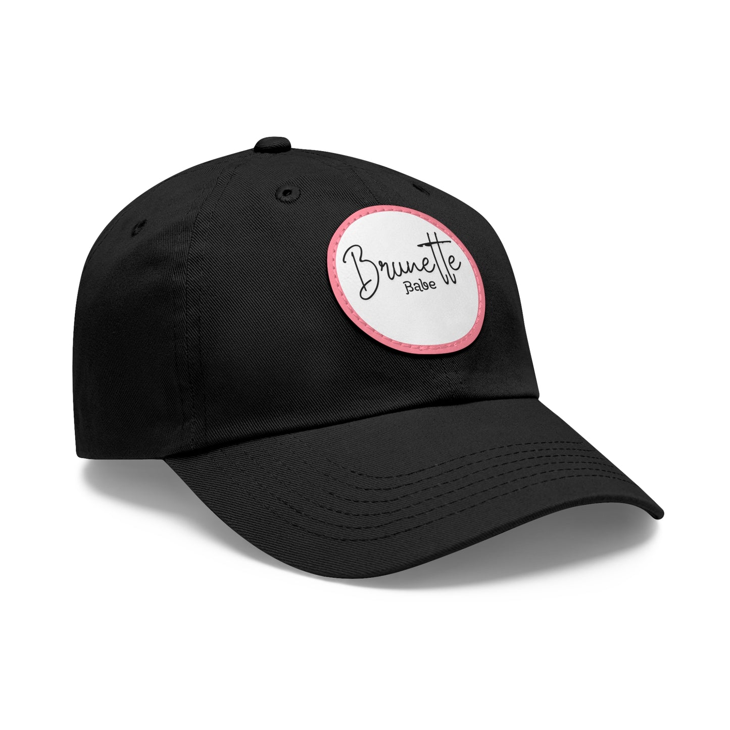 "Brunette Babe" Hat with Leather Patch (Round) multiple colors available