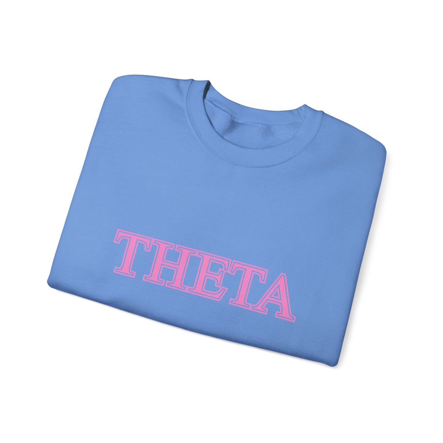 "Theta" Cute PINK Heavy Blend™ Crewneck Sweatshirt
