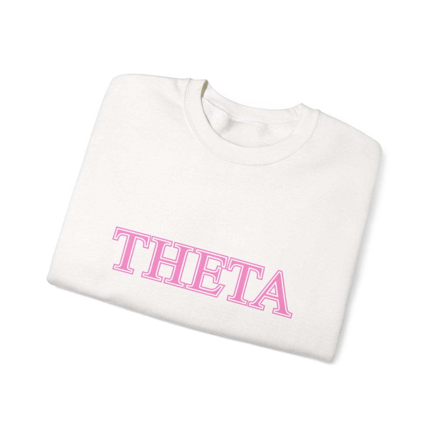 "Theta" Cute PINK Heavy Blend™ Crewneck Sweatshirt