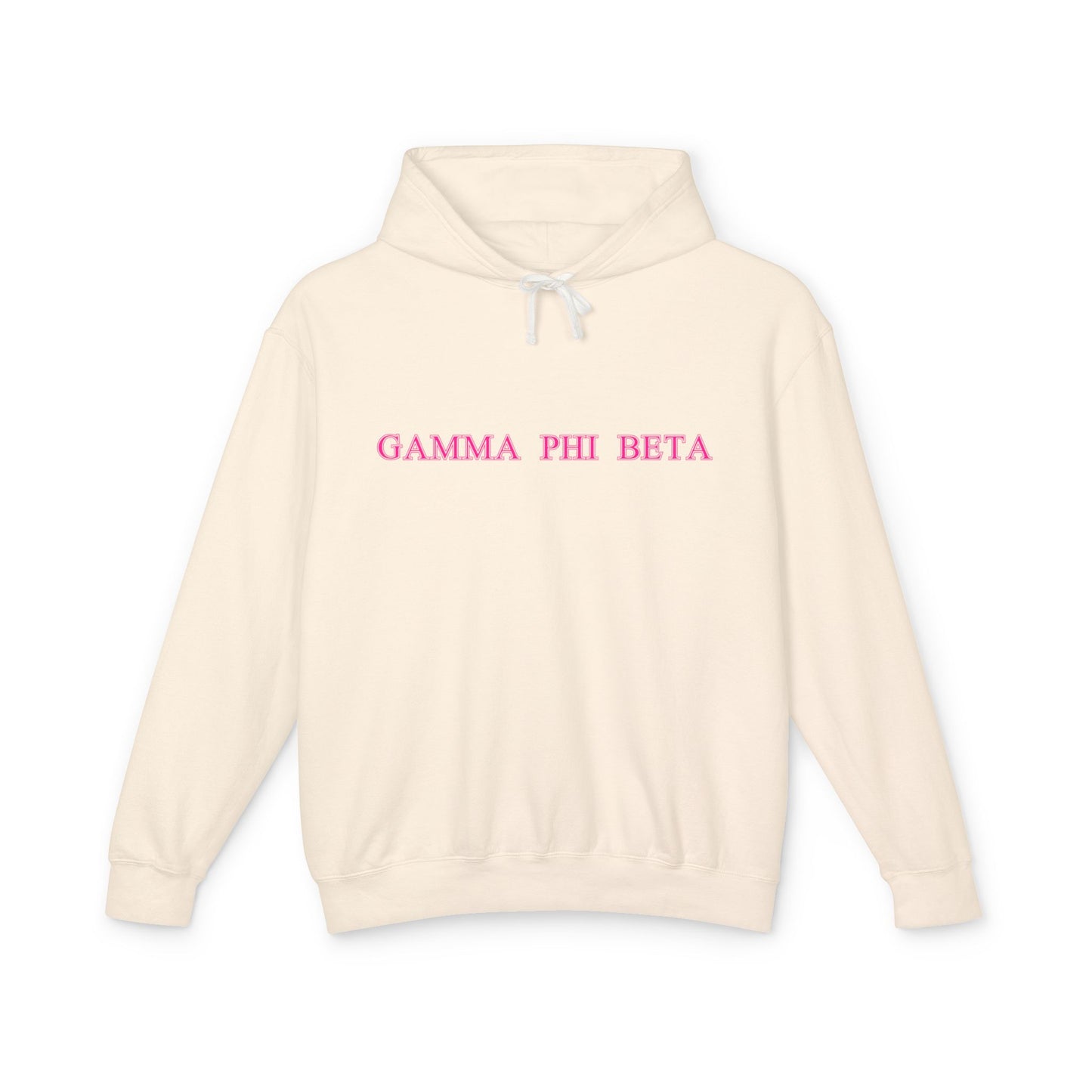 "Gamma Phi Beta" Lightweight Hooded Sweatshirt