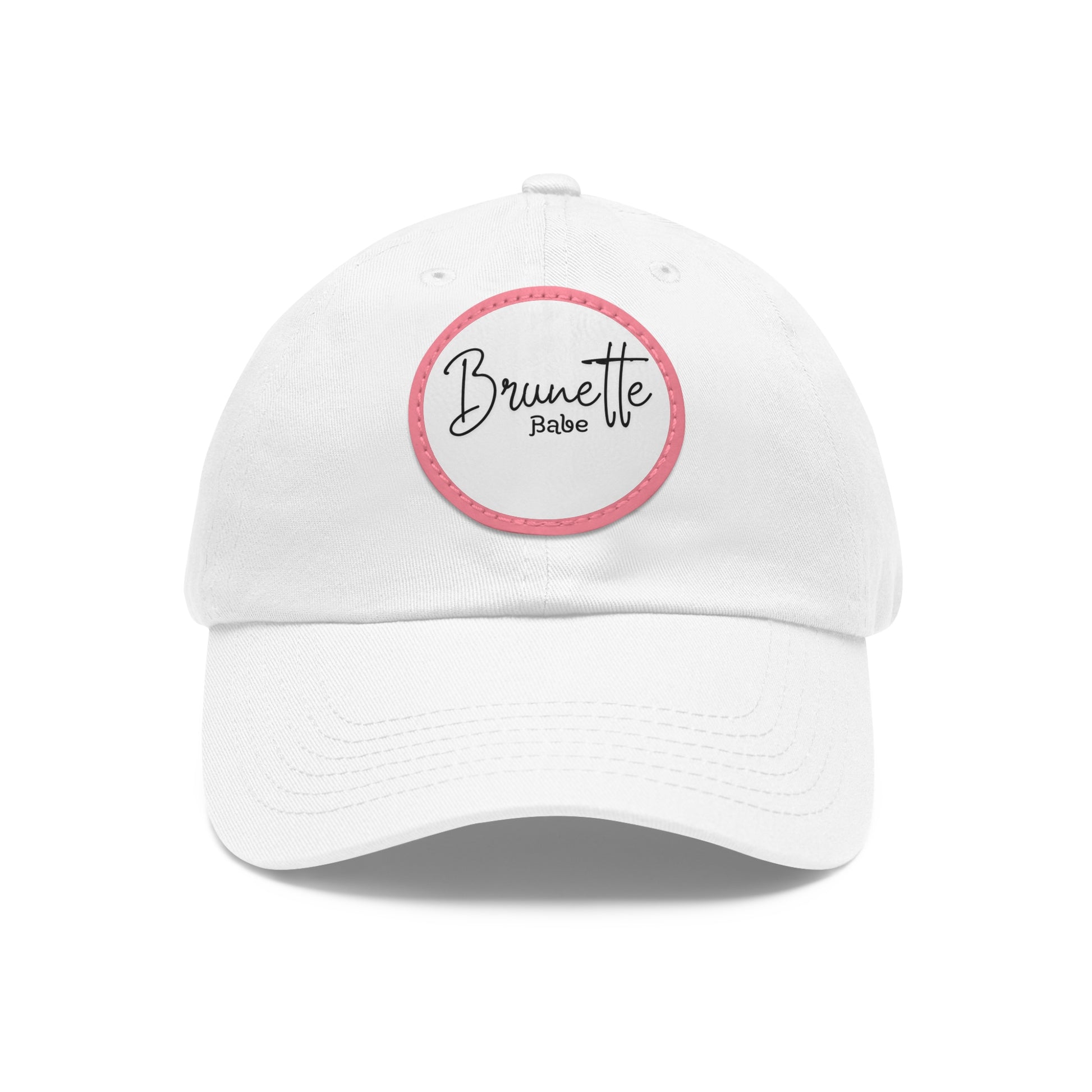 "Brunette Babe" Hat with Leather Patch (Round) multiple colors available