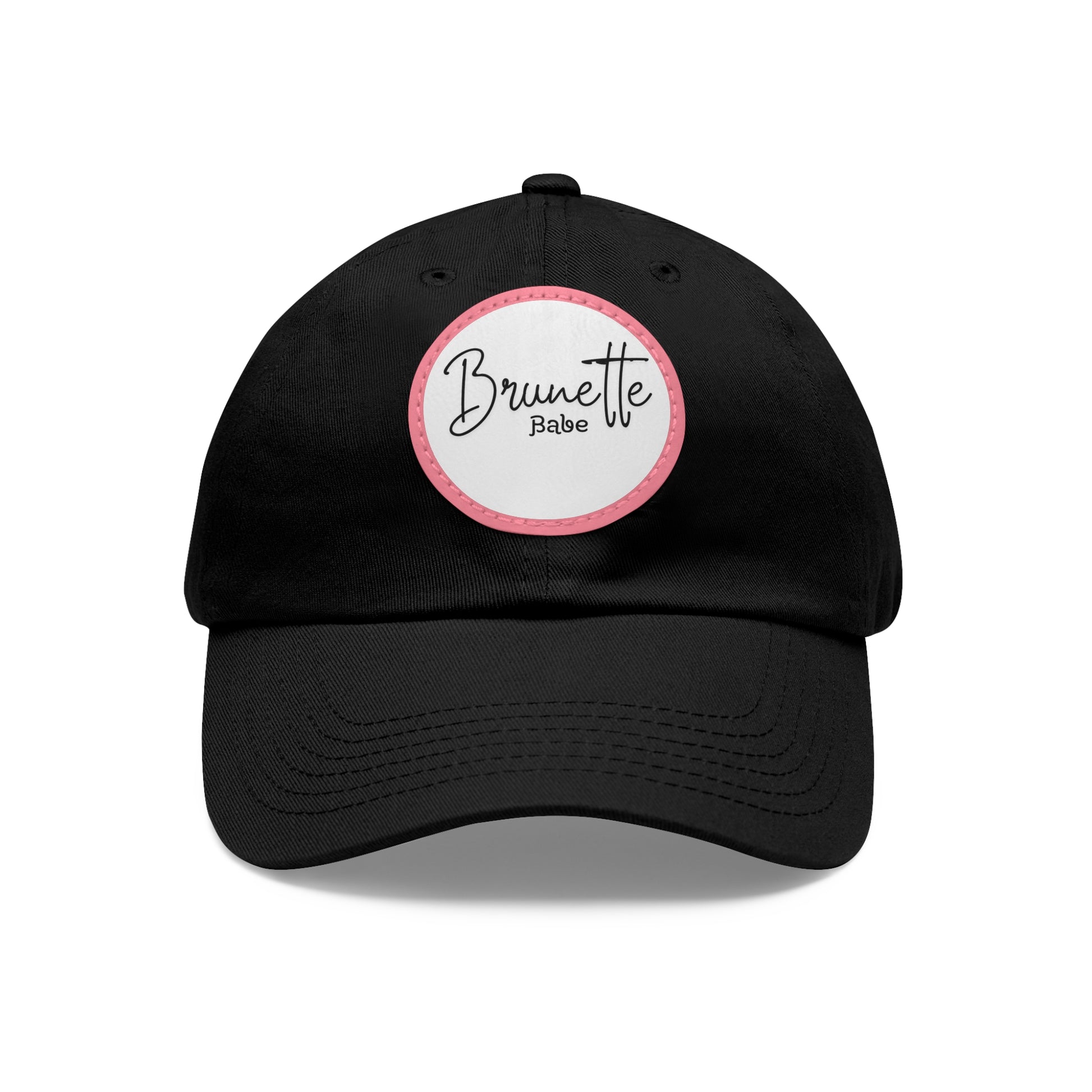 "Brunette Babe" Hat with Leather Patch (Round) multiple colors available