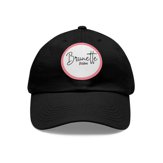 "Brunette Babe" Hat with Leather Patch (Round) multiple colors available