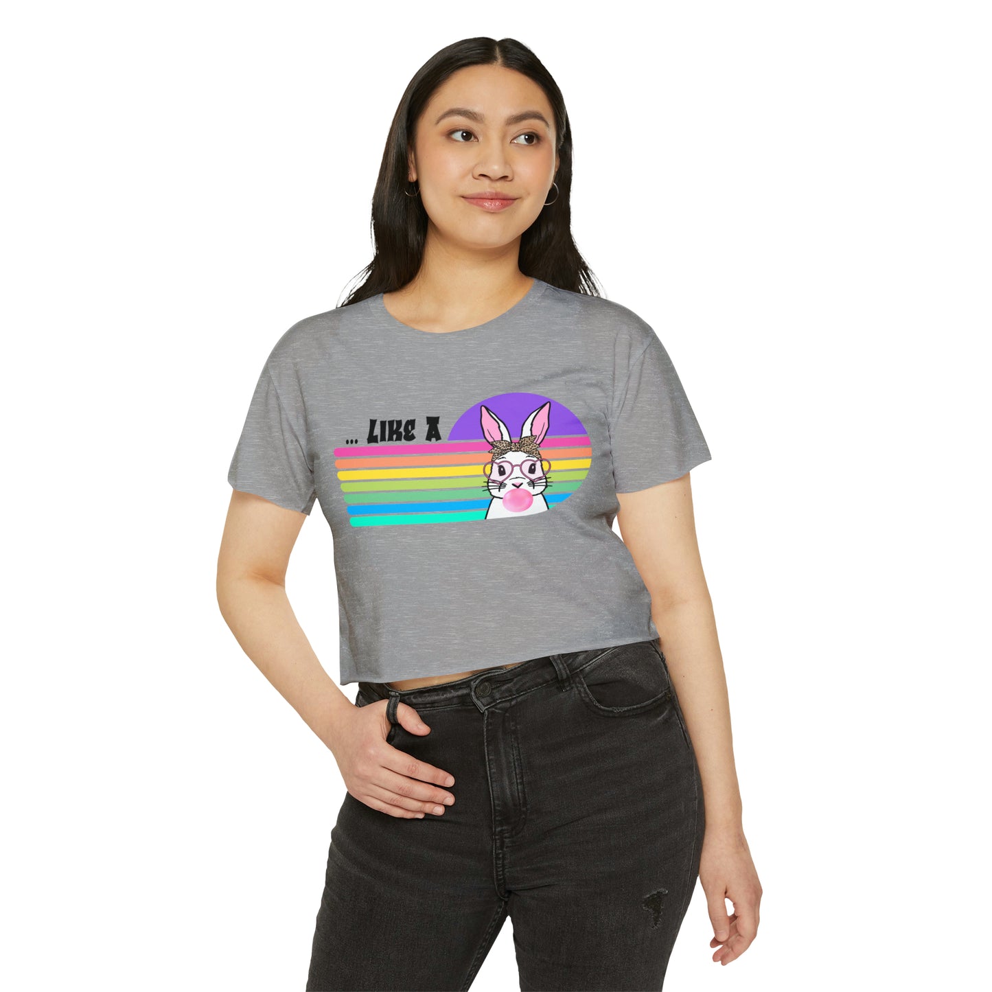 Like a Rabbit Cropped - Women's Festival Crop Top