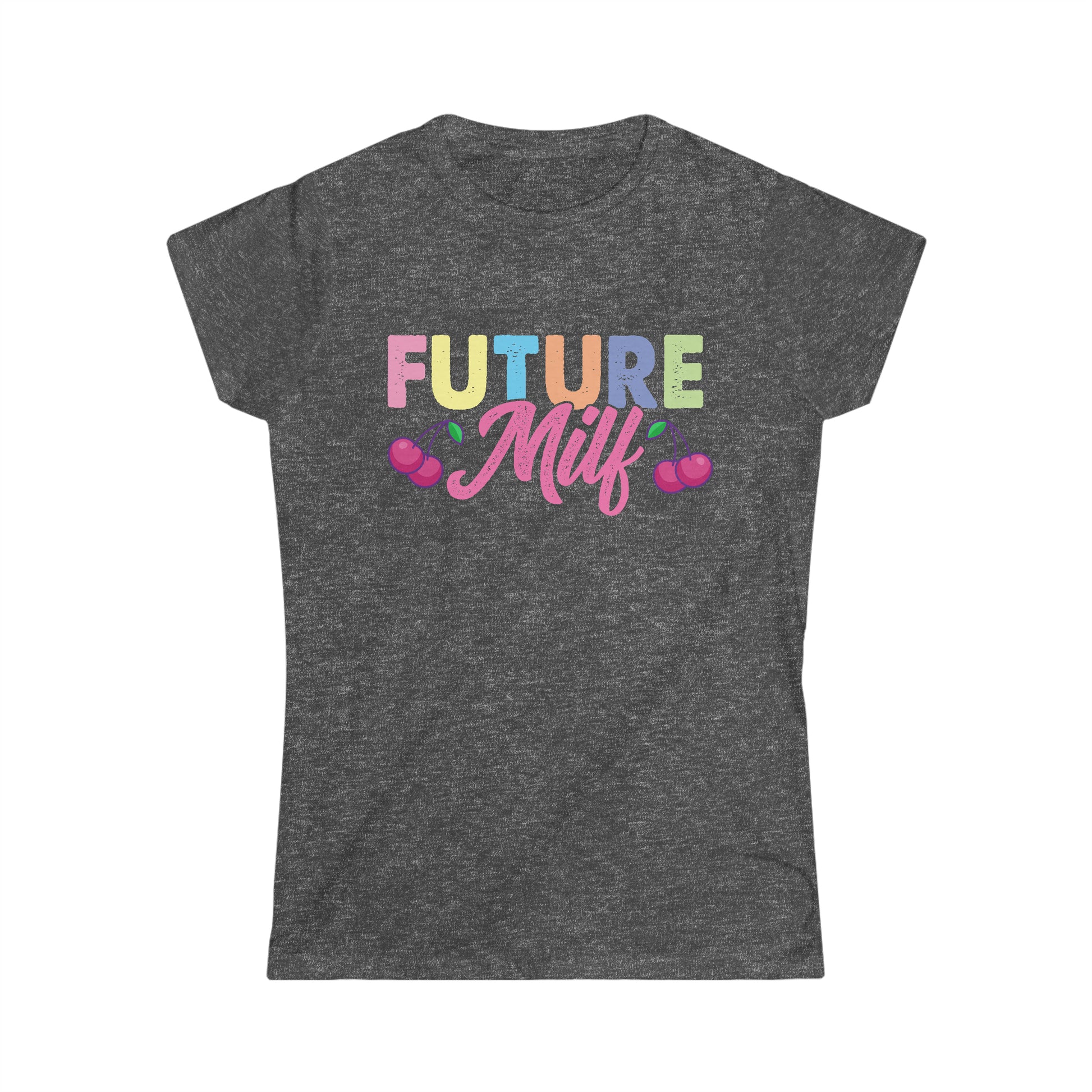 "Future MILF" Softstyle Tee cute with cherries multiple colors