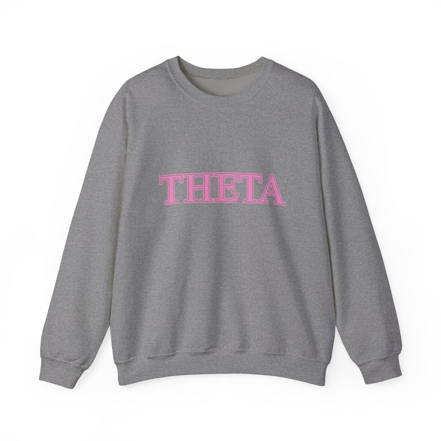 "Theta" Cute PINK Heavy Blend™ Crewneck Sweatshirt