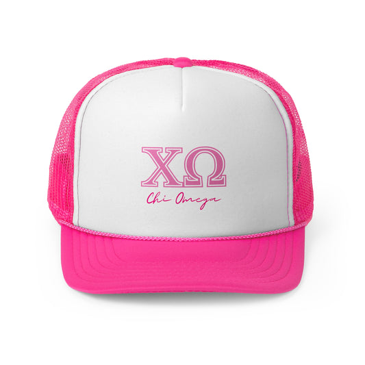 "Chi Omega" Sorority Trucker Cap