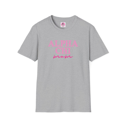 "Alpha Chi Omega Mom" Greek Softstyle T-Shirt