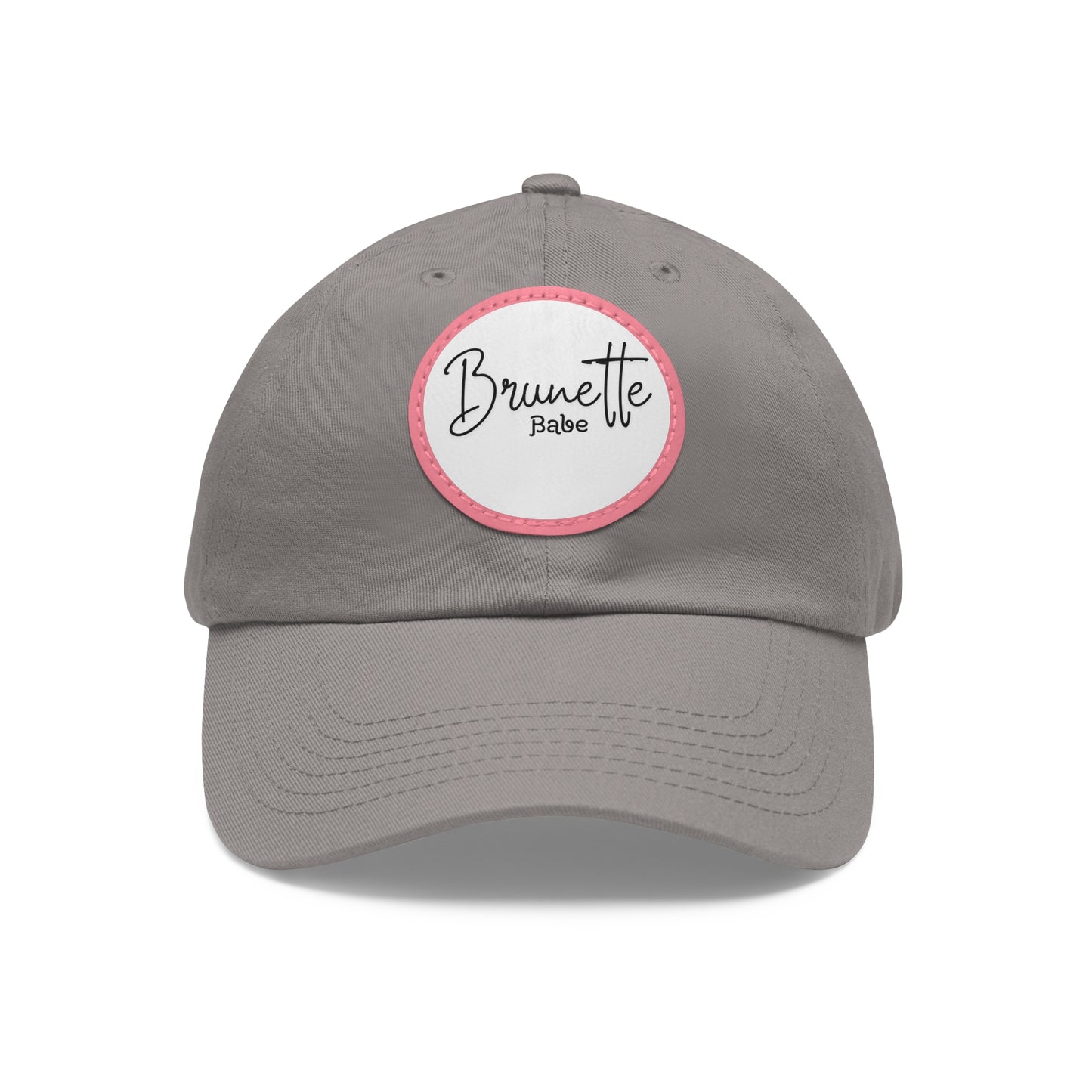 "Brunette Babe" Hat with Leather Patch (Round) multiple colors available