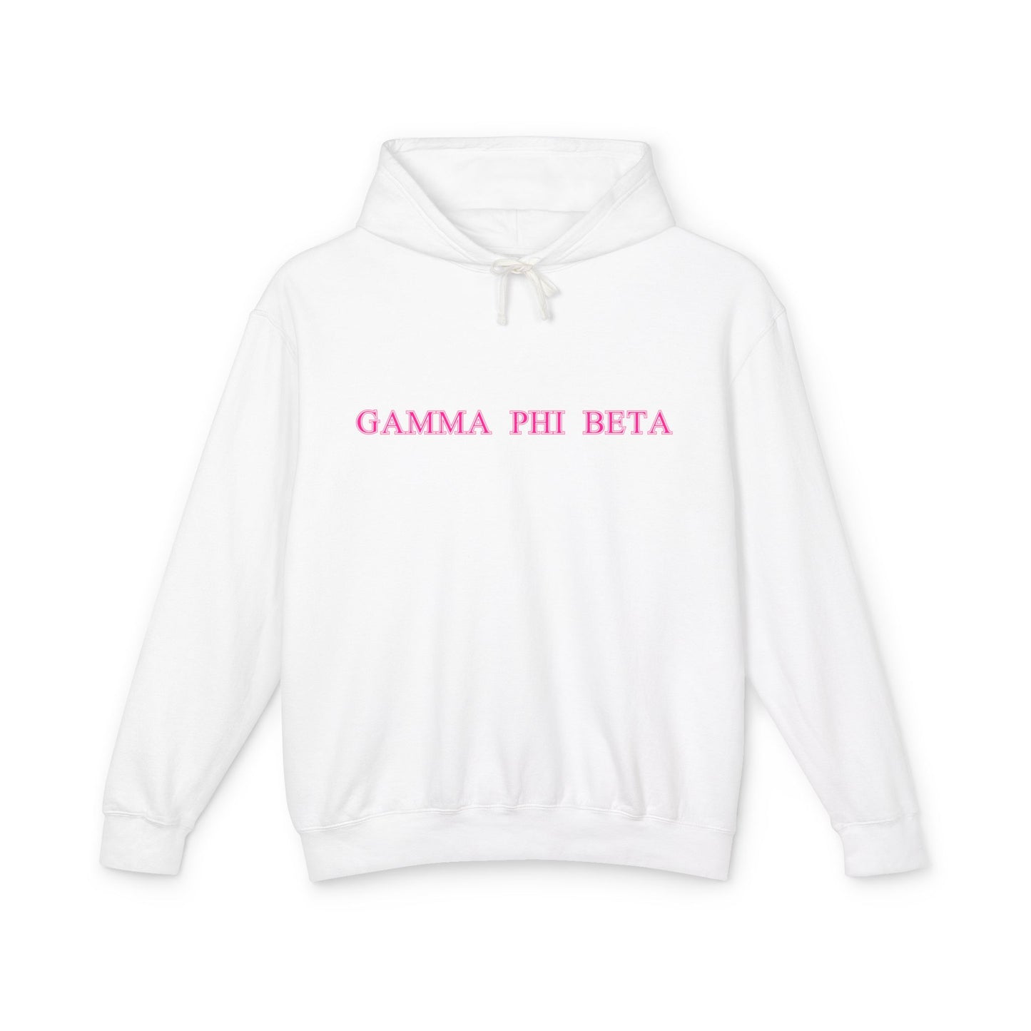 "Gamma Phi Beta" Lightweight Hooded Sweatshirt