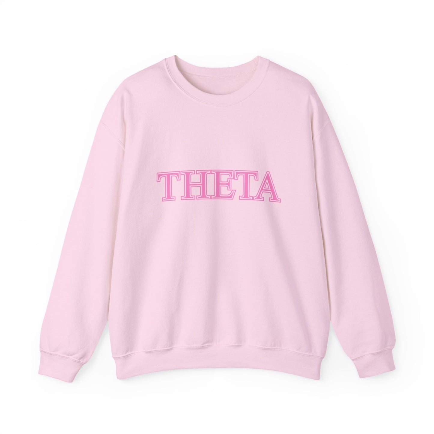 "Theta" Cute PINK Heavy Blend™ Crewneck Sweatshirt