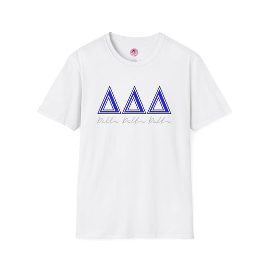 "Tri Delta" Sorority Girl Greek Script Softstyle T-Shirt