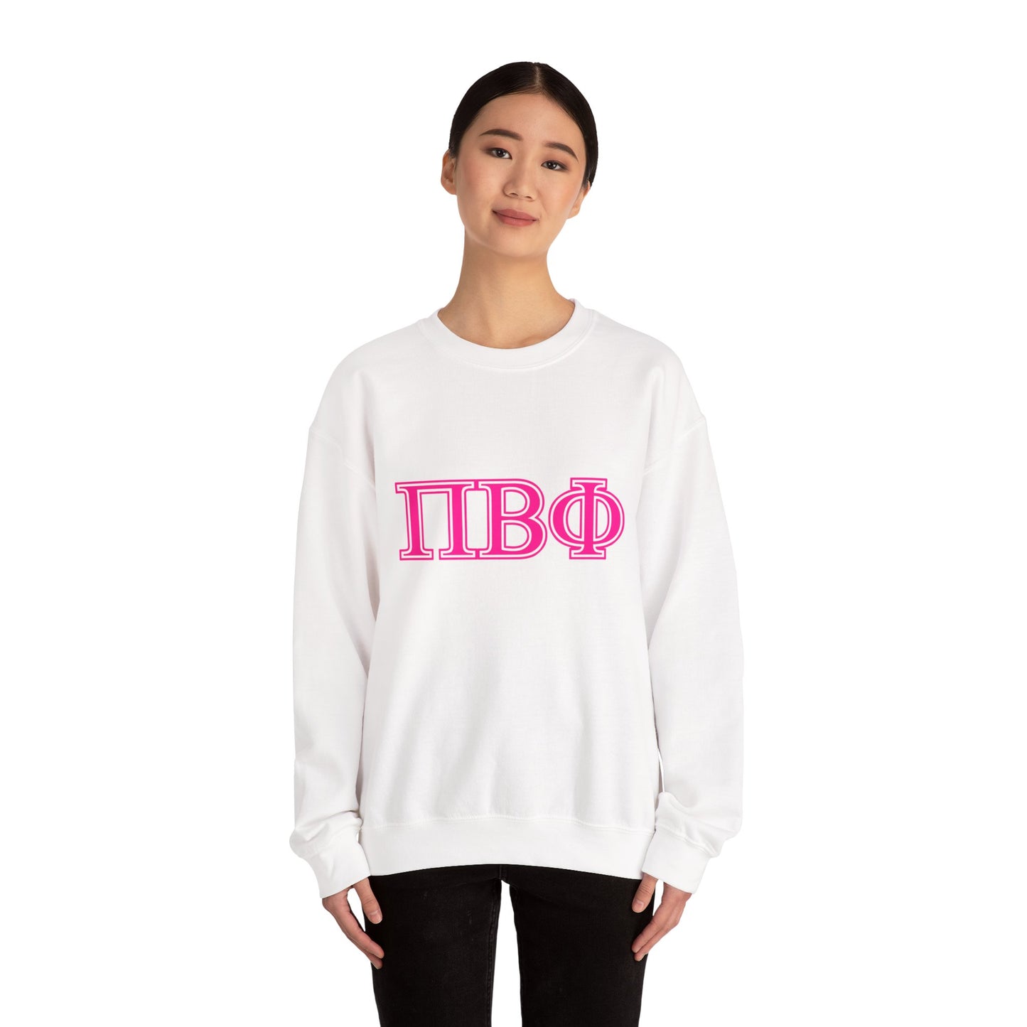 "Pi Beta Phi" PINK Heavy Blend™ Crewneck Sweatshirt