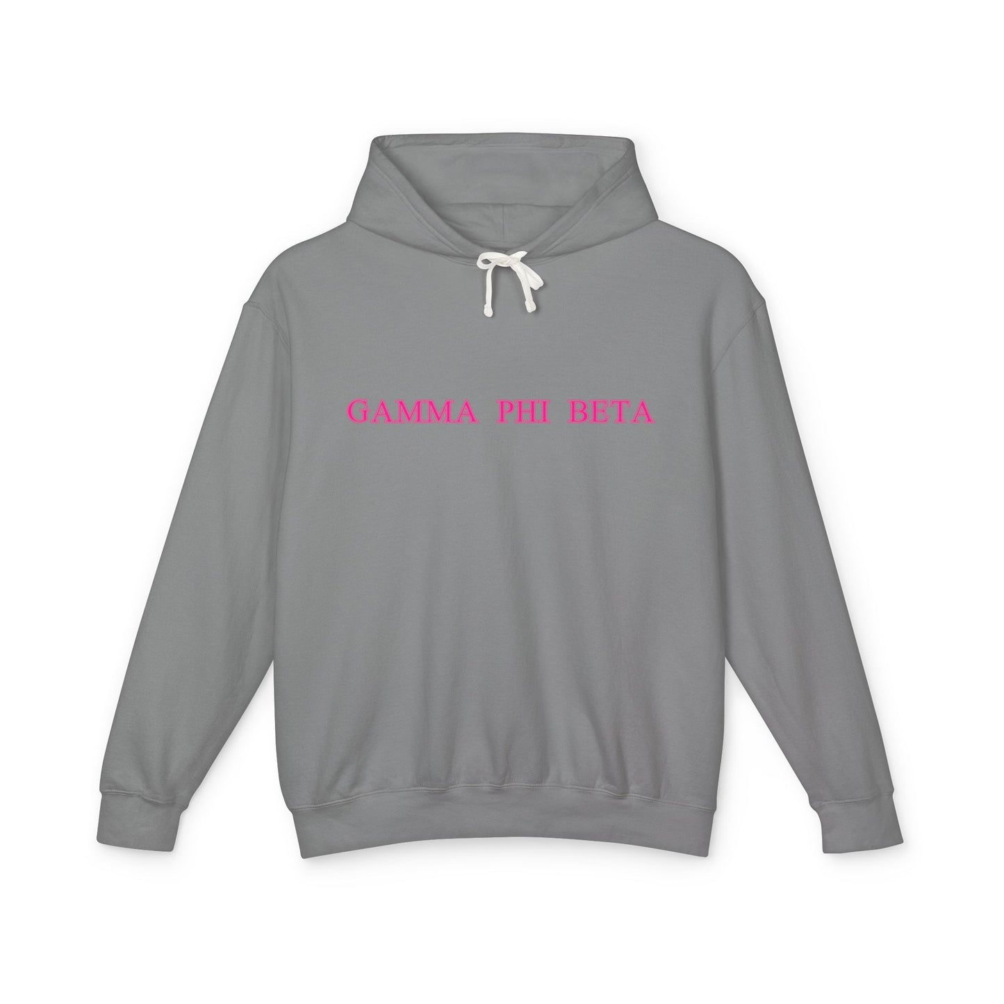 "Gamma Phi Beta" Lightweight Hooded Sweatshirt