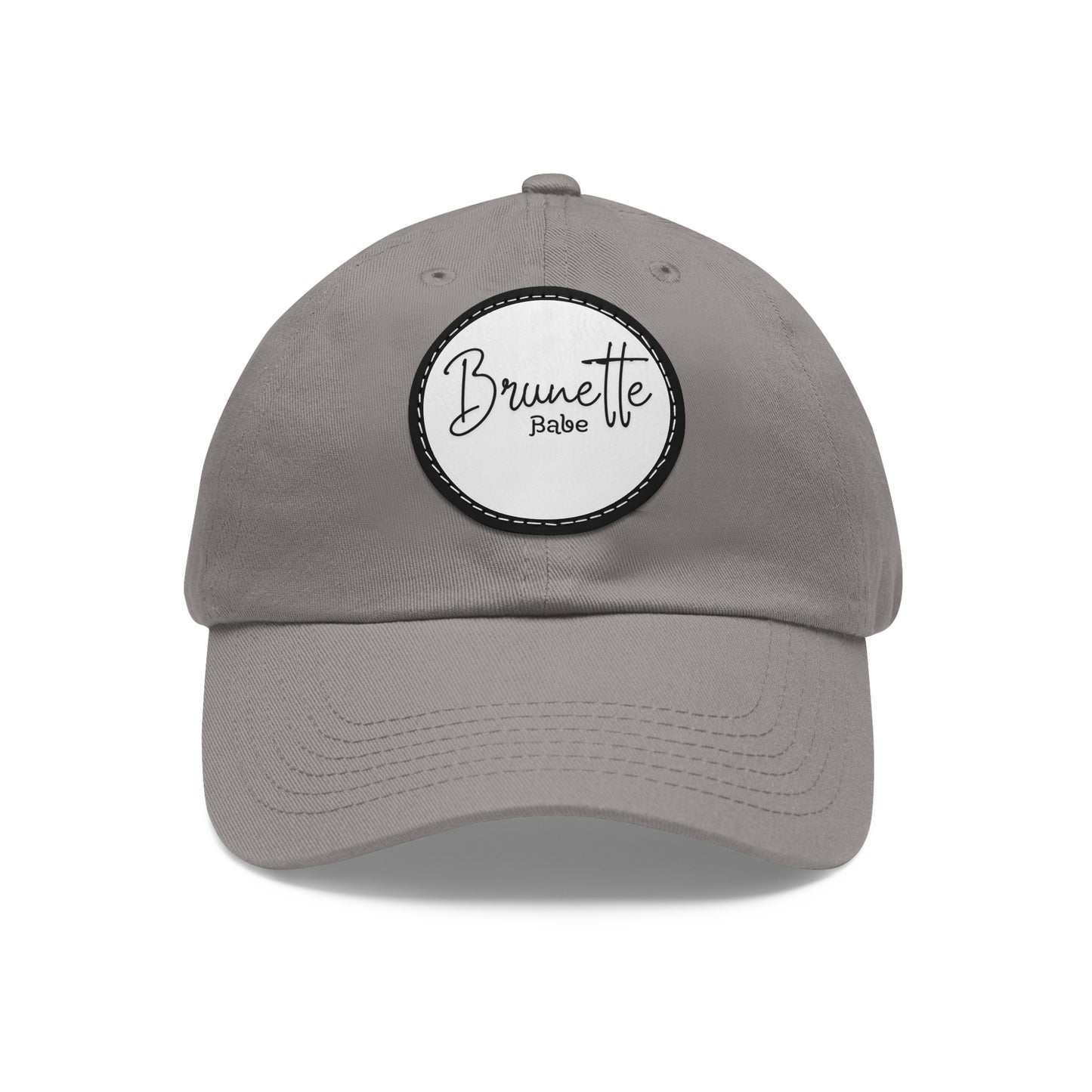 "Brunette Babe" Hat with Leather Patch (Round) multiple colors available