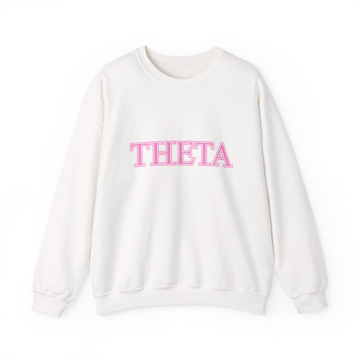 "Theta" Cute PINK Heavy Blend™ Crewneck Sweatshirt
