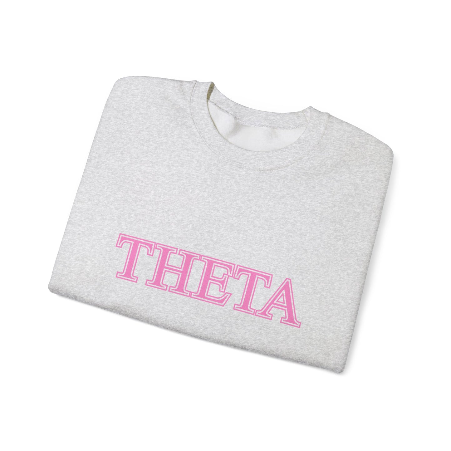 "Theta" Cute PINK Heavy Blend™ Crewneck Sweatshirt