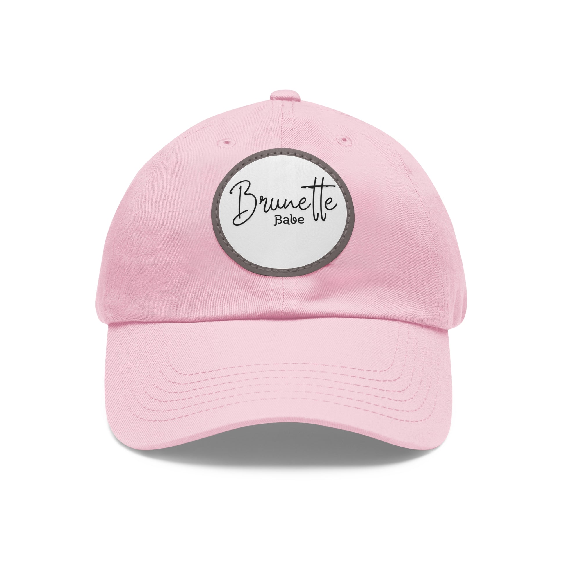 "Brunette Babe" Hat with Leather Patch (Round) multiple colors available