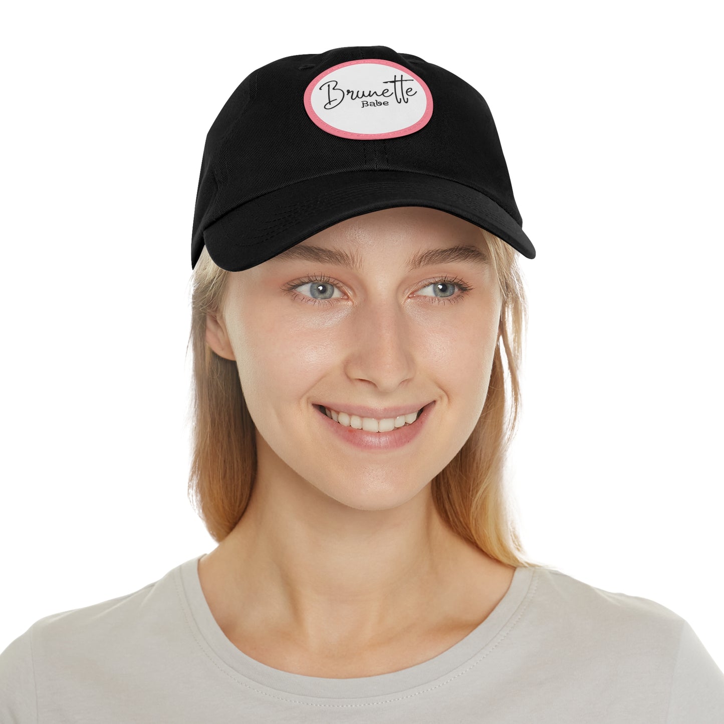 "Brunette Babe" Hat with Leather Patch (Round) multiple colors available