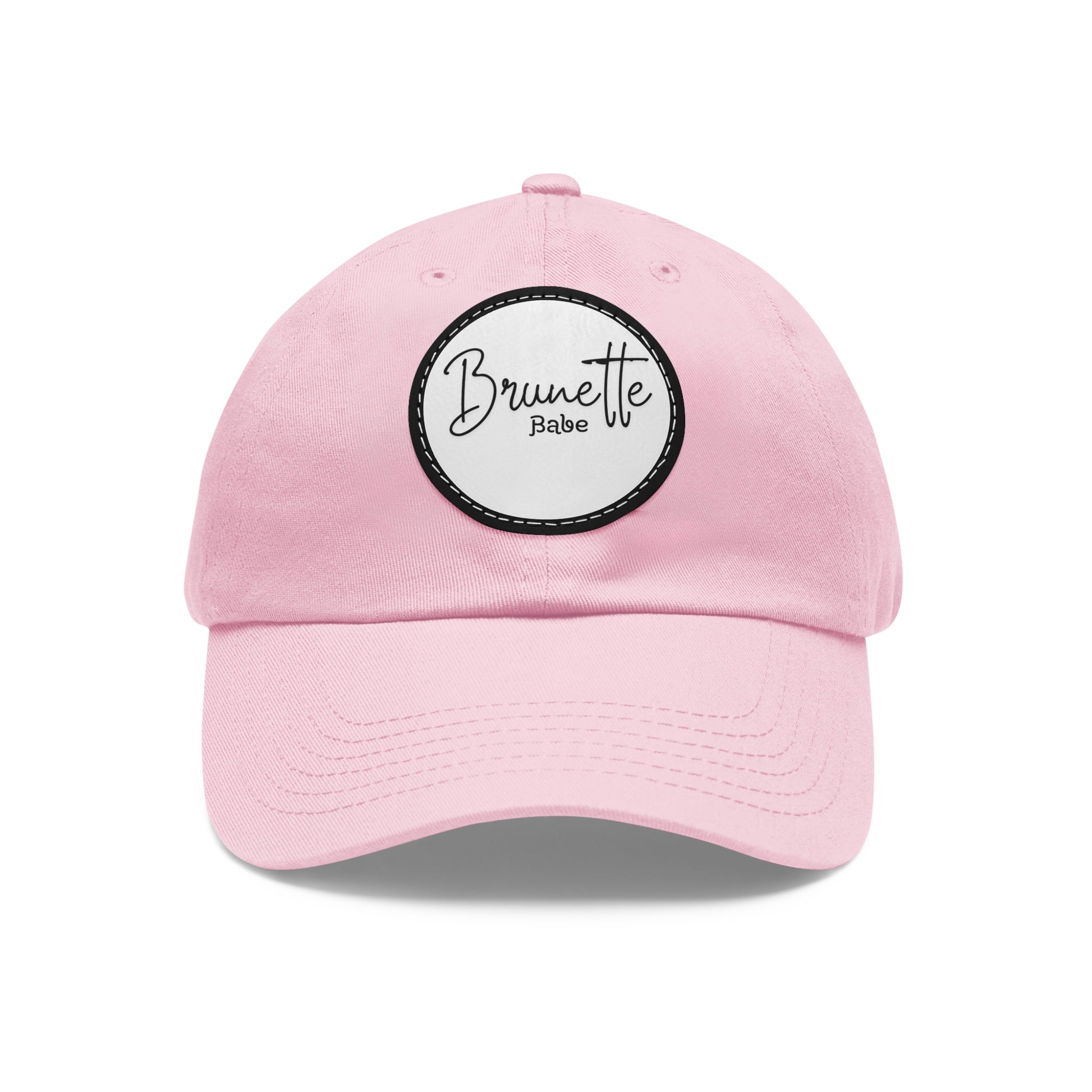 "Brunette Babe" Hat with Leather Patch (Round) multiple colors available