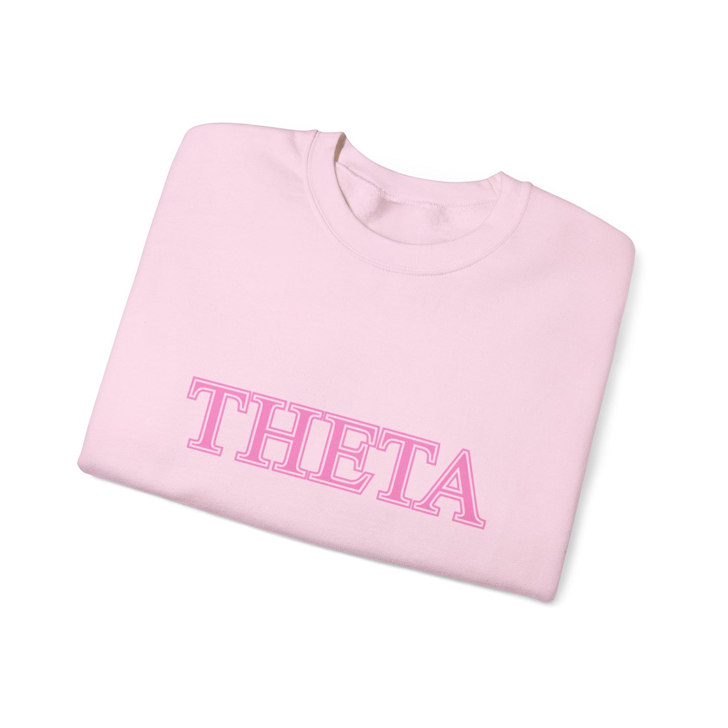 "Theta" Cute PINK Heavy Blend™ Crewneck Sweatshirt