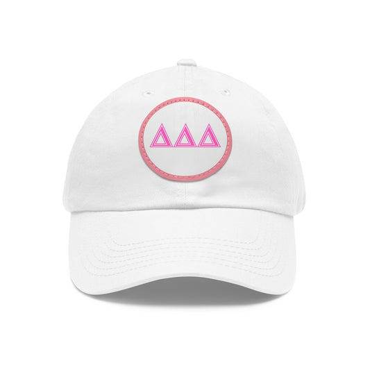 "Tri Delta" Greek PINK Sorority Hat