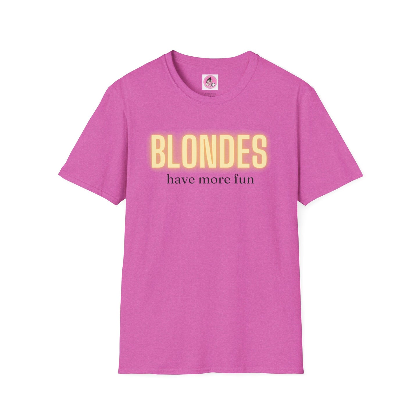 "BLONDES have more fun" Soft-Style T-shirt.  Multiple colors