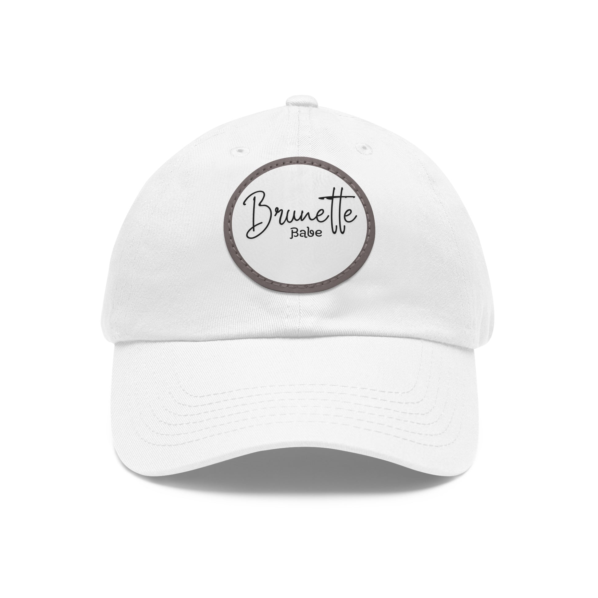 "Brunette Babe" Hat with Leather Patch (Round) multiple colors available