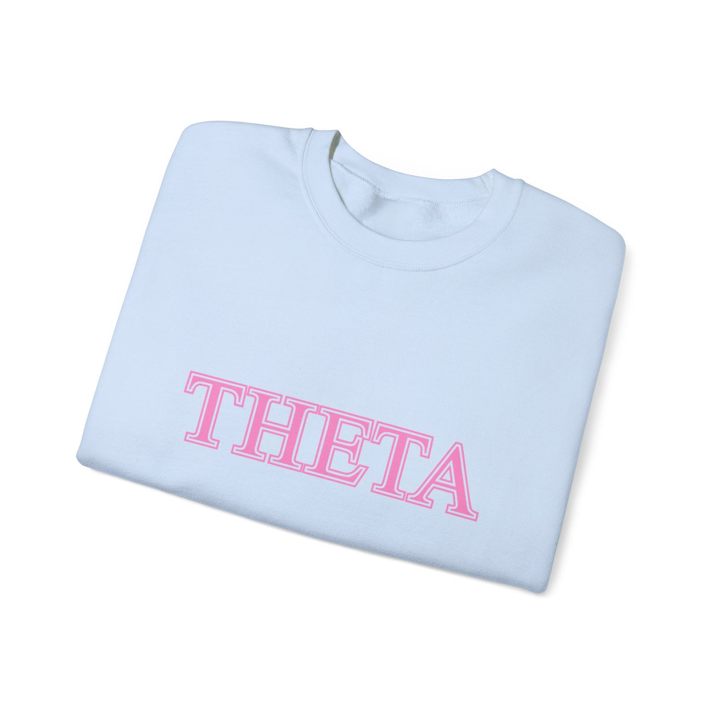 "Theta" Cute PINK Heavy Blend™ Crewneck Sweatshirt
