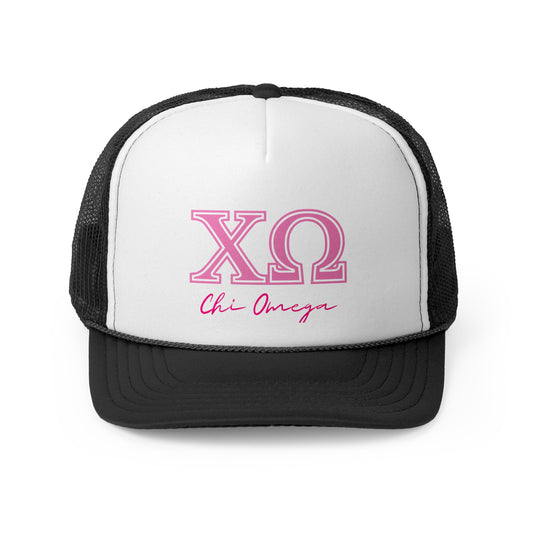 "Chi Omega" Sorority Trucker Cap