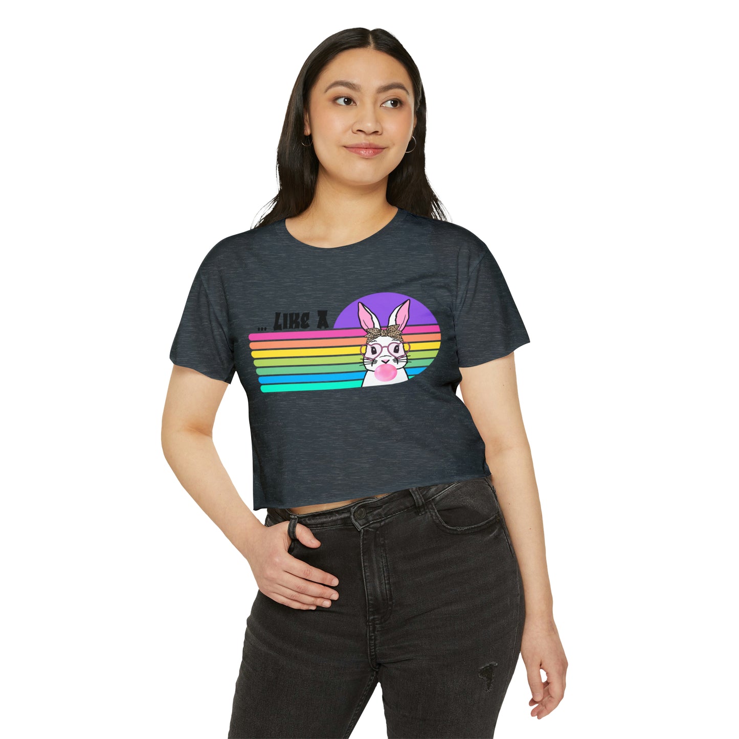 Like a Rabbit Cropped - Women's Festival Crop Top