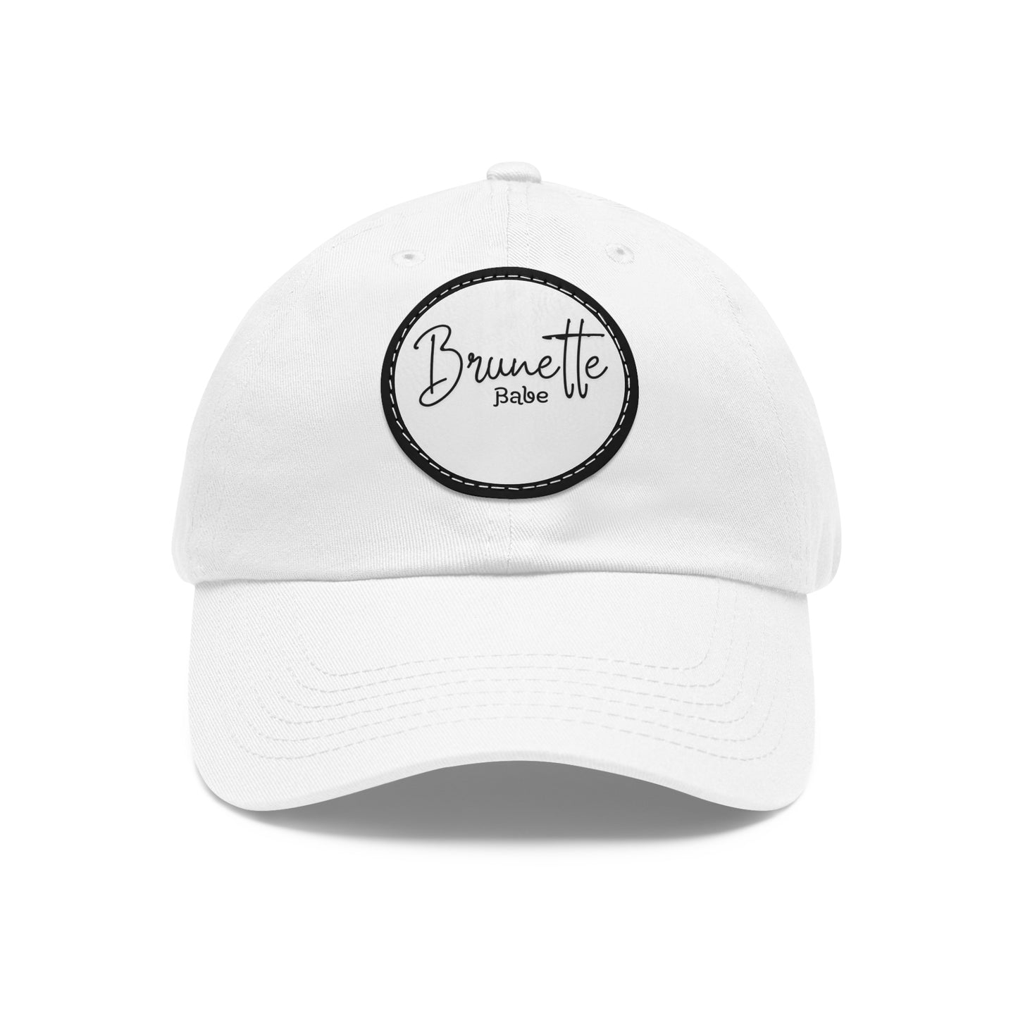 "Brunette Babe" Hat with Leather Patch (Round) multiple colors available