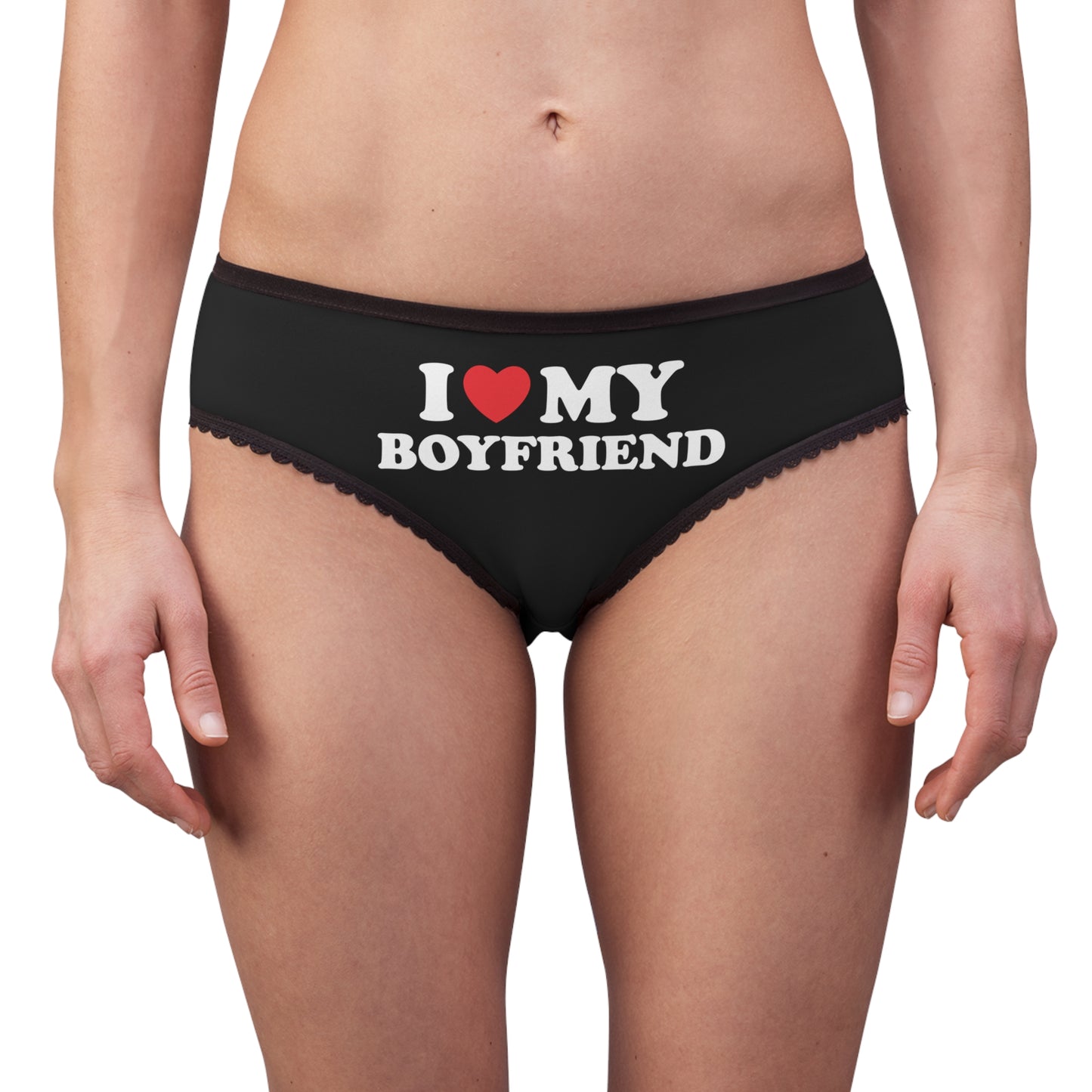 I Love My Boyfriend Women's Briefs (AOP)