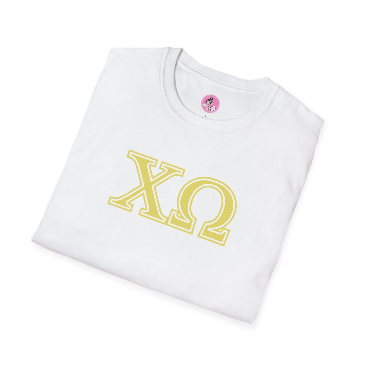 "Chi Omega" Sorority Girl Greek Softstyle T-Shirt