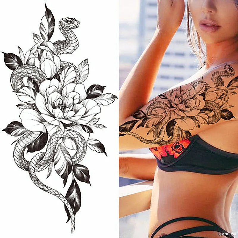 Sexy Temporary Tattoo sticker with whimsical design