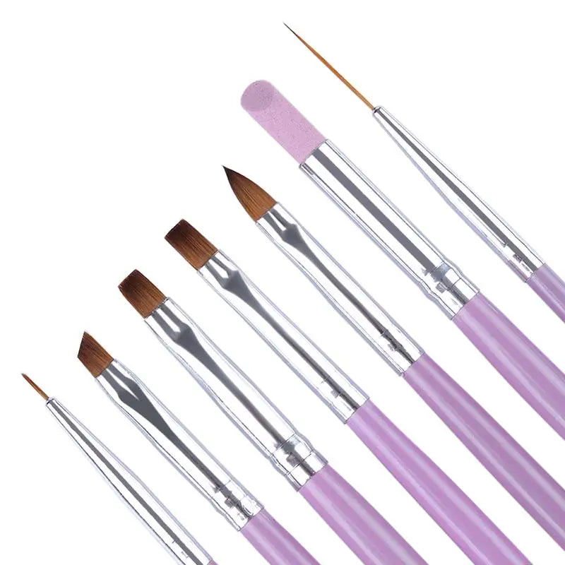 Professional Nail Brush Set multiple options of styles and sizes