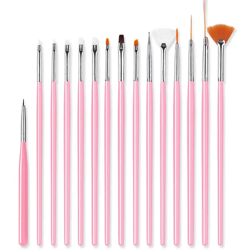 Professional Nail Brush Set multiple options of styles and sizes