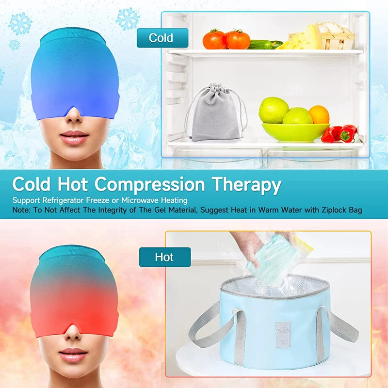 Gel Ice Headache Relief Wrap in choice of colors