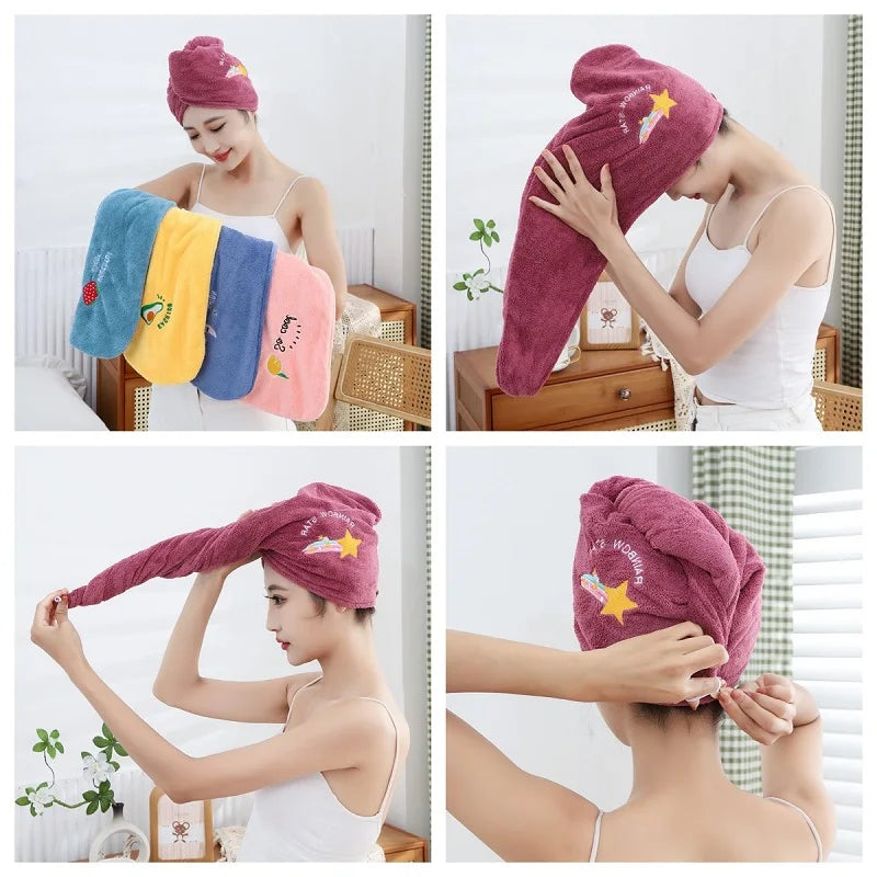 Women’s Soft Microfiber Towel Spa Turban with cute designs