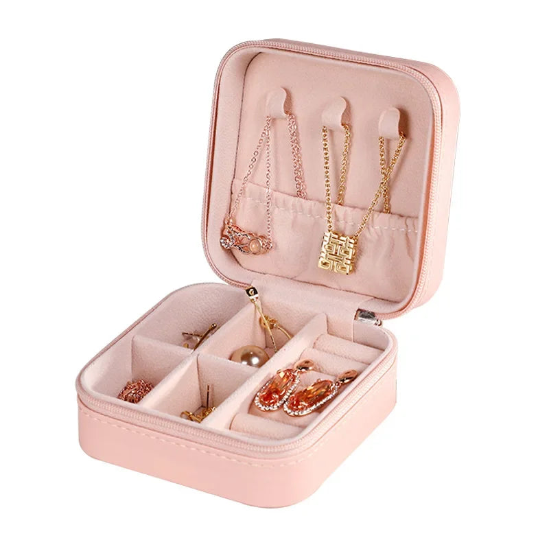 Jewelry Queen Organizer Display Travel Box Pink