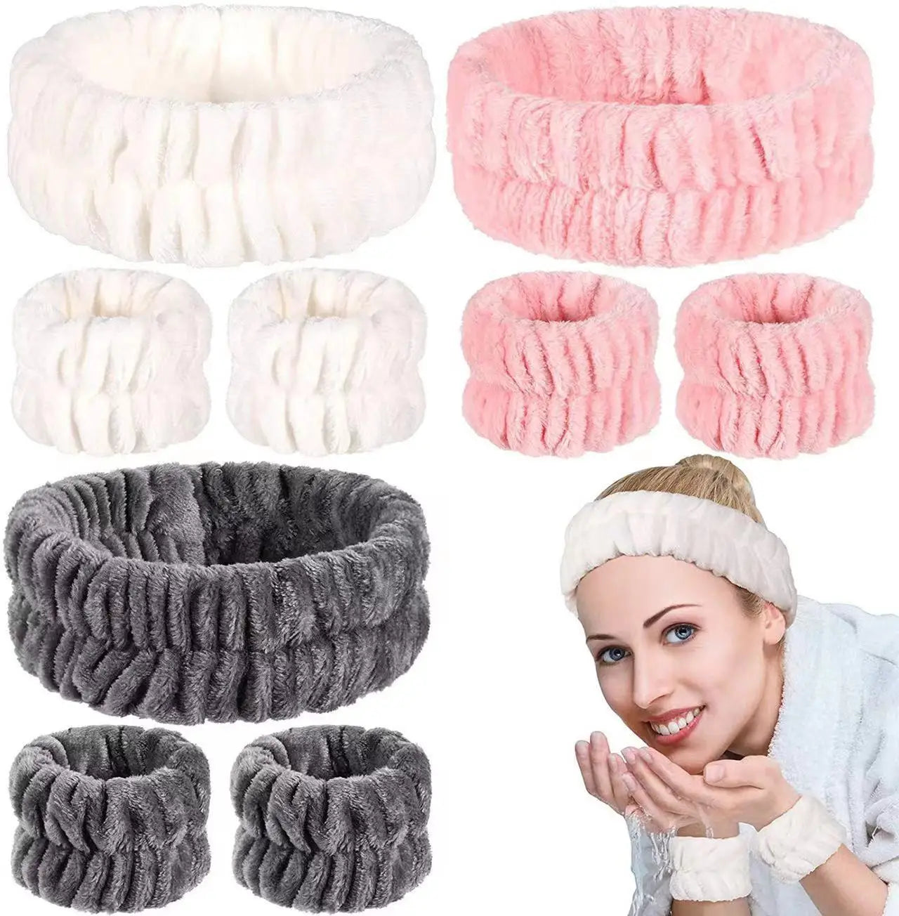 Babes Face Wash Wristband Set in blue, red, pink or grey