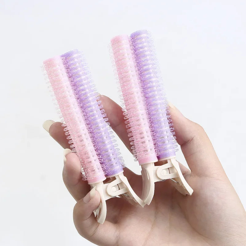 Fabulous Hair Fluffy Clips Pink and Purple