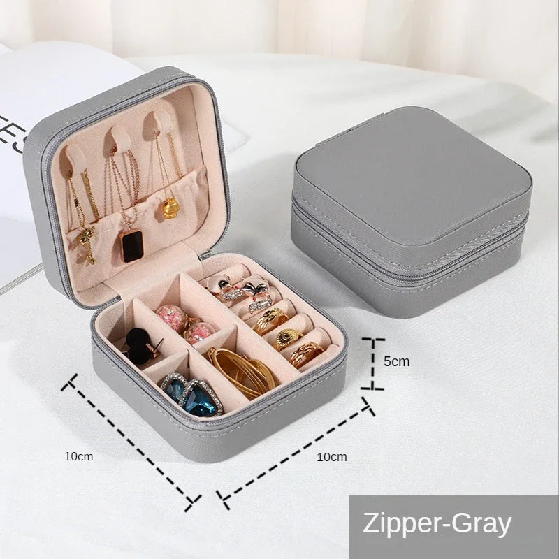 Jewelry Queen Organizer Display Travel Box Grey