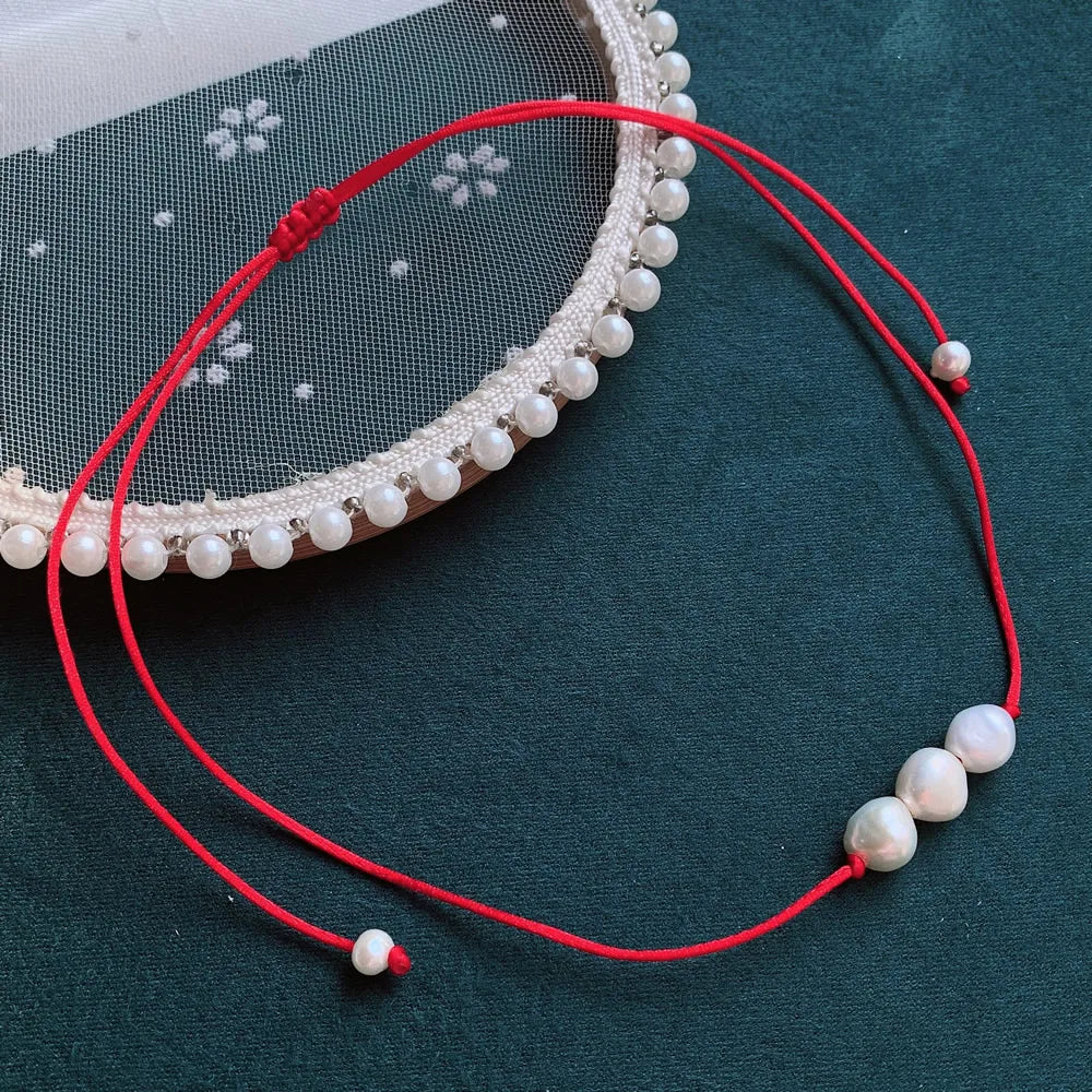 Elegant Freshwater Peal Choker Collar multiple colors 3 pearls on each necklace