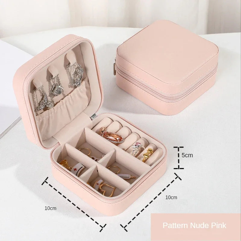 Jewelry Queen Organizer Display Travel Box Pink