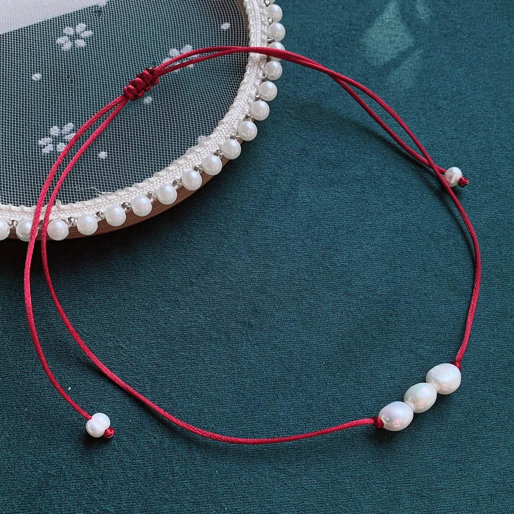 Elegant Freshwater Peal Choker Collar multiple colors 3 pearls on each necklace